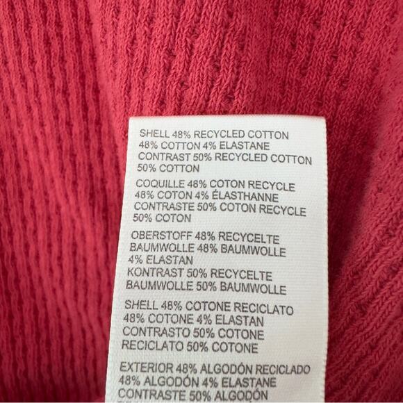 Free People We the Free Smocked Neck Short Sleeve Top Textured Knit Raw Hem EUC - Picture 11 of 12